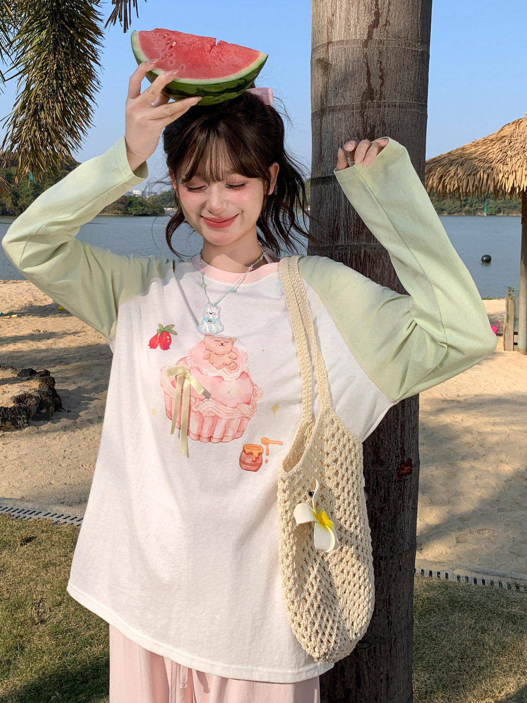 Strawberry Cupcake Raglan Tee-Tops-ntbhshop