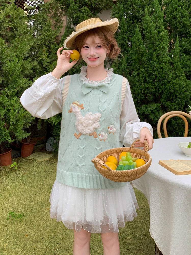 Mrs. Goose Knit Vest-Outerwear-ntbhshop