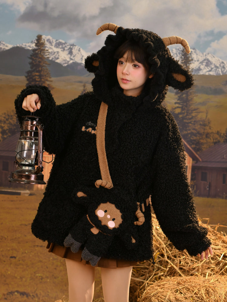 Midnight Lamb Cozy Fleece Jacket & Bag-ntbhshop