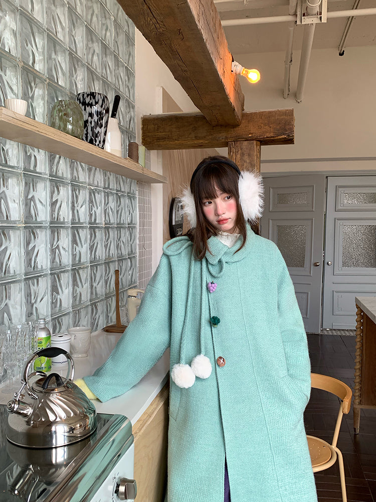 Matcha Dopamine Woolen Coat-ntbhshop