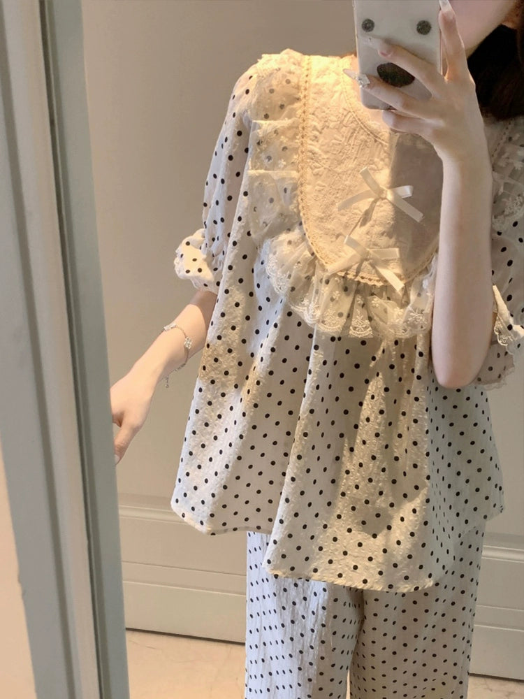 Sweet Dot Palace Pajama Sets-ntbhshop