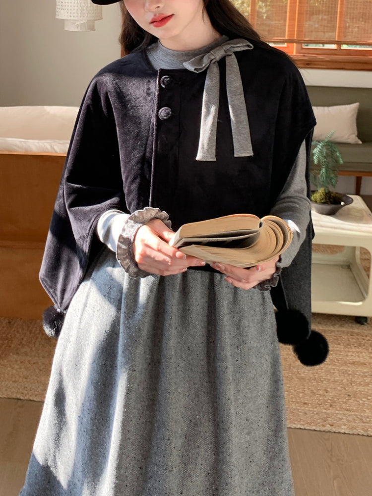 The Poets Winter Cape & Knit Dress-ntbhshop