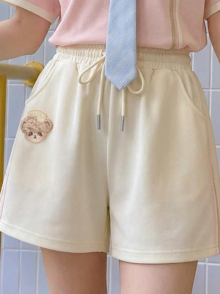 Sweet Bear Campus Tie Polo & Shorts-Sets-ntbhshop