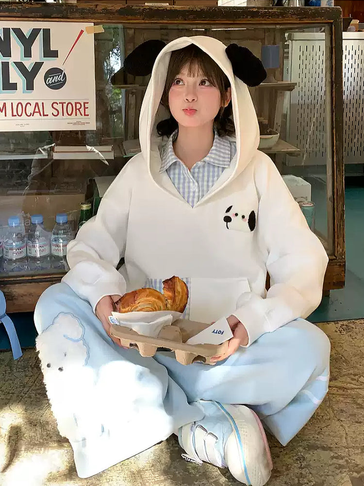 Milk & Paws Puppy Plaid Hoodies-ntbhshop