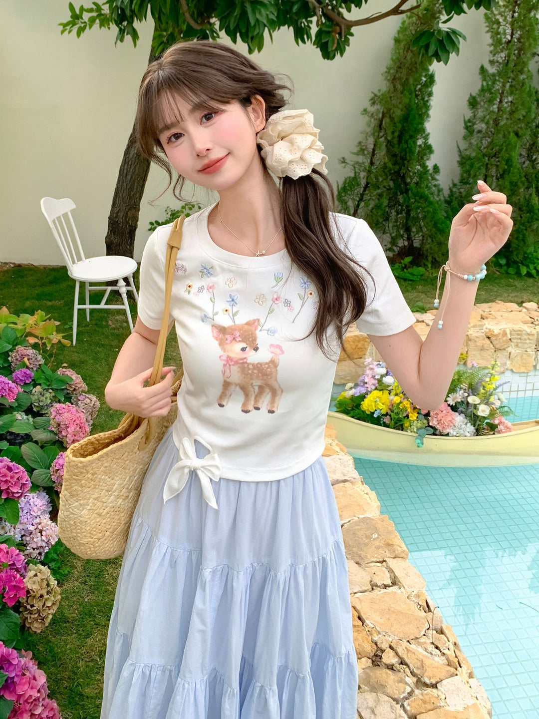 Dear Bambi Garden Crop Top-Tops-ntbhshop