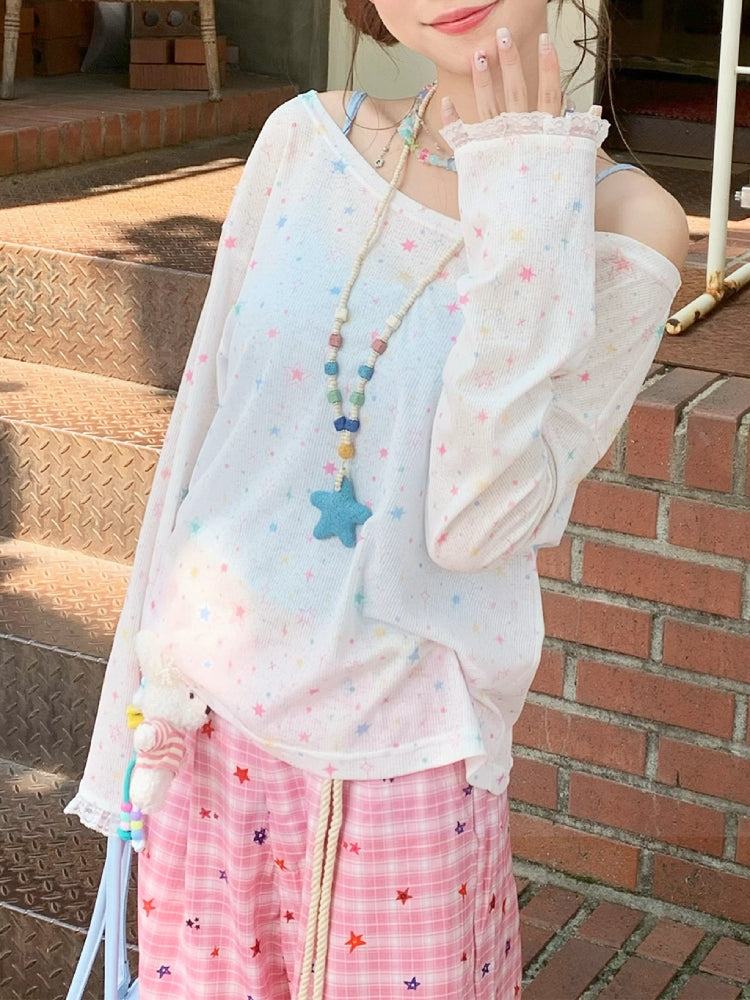 Cosmic Pink Camisole, Cover-Up & Plaid Pants-ntbhshop