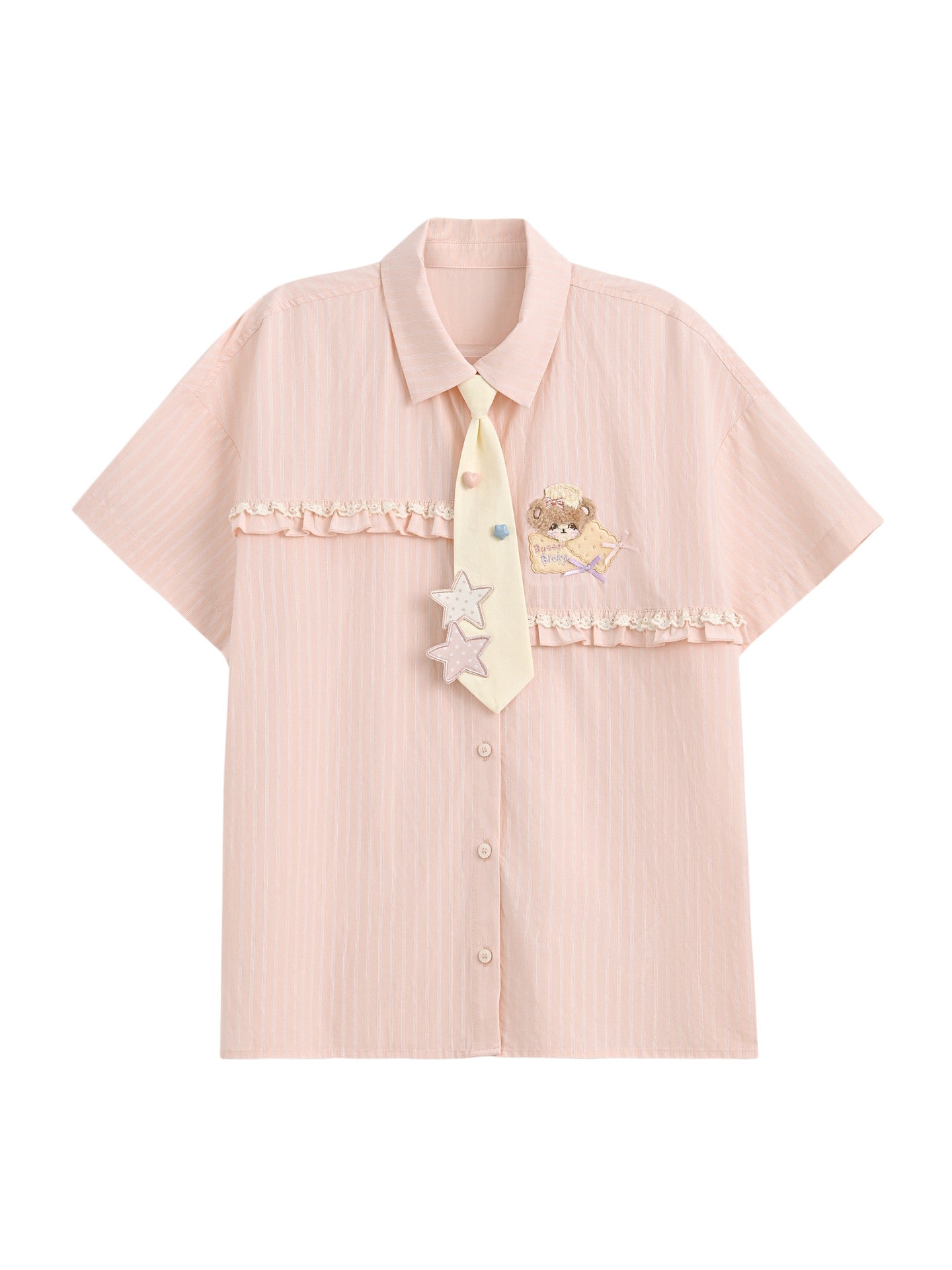 Bakery Bear Tie Shirt-Tops-ntbhshop