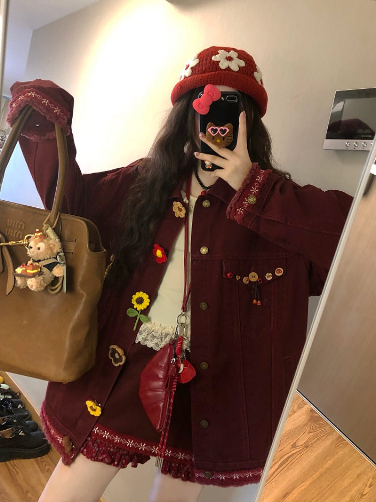 Hazelnut Breeze Patchwork Skorts-ntbhshop