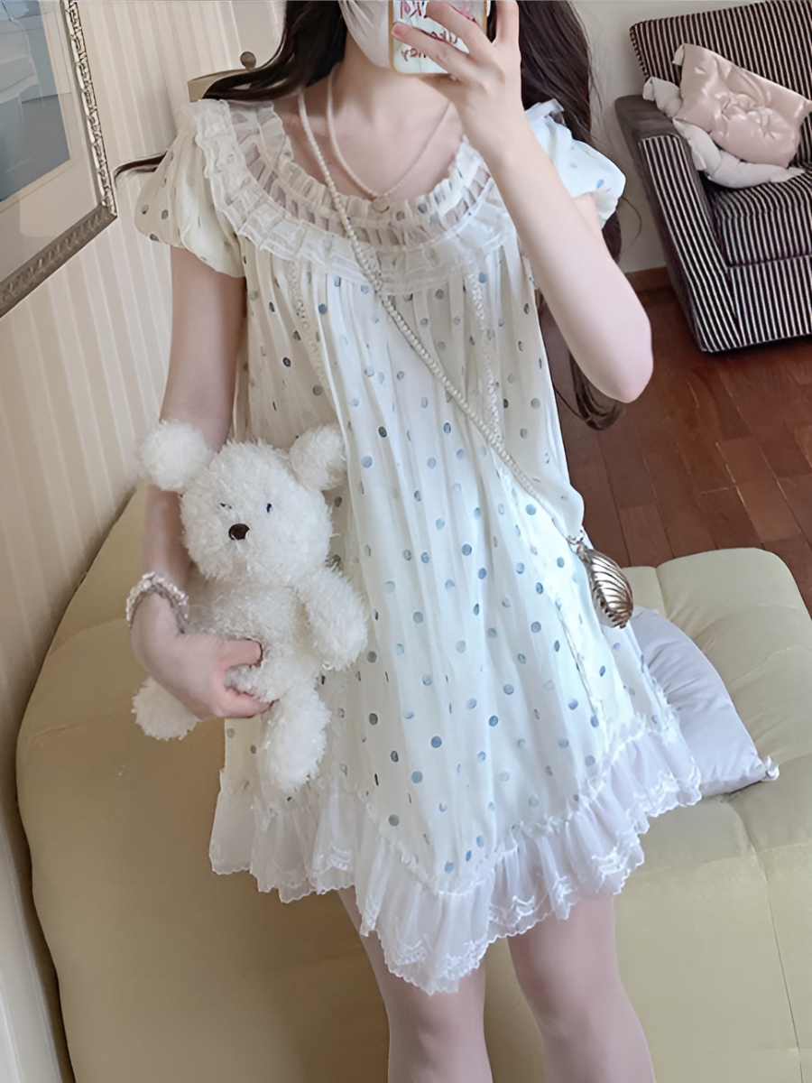 Sugar Dot Ribbon Dresses-Dresses-ntbhshop