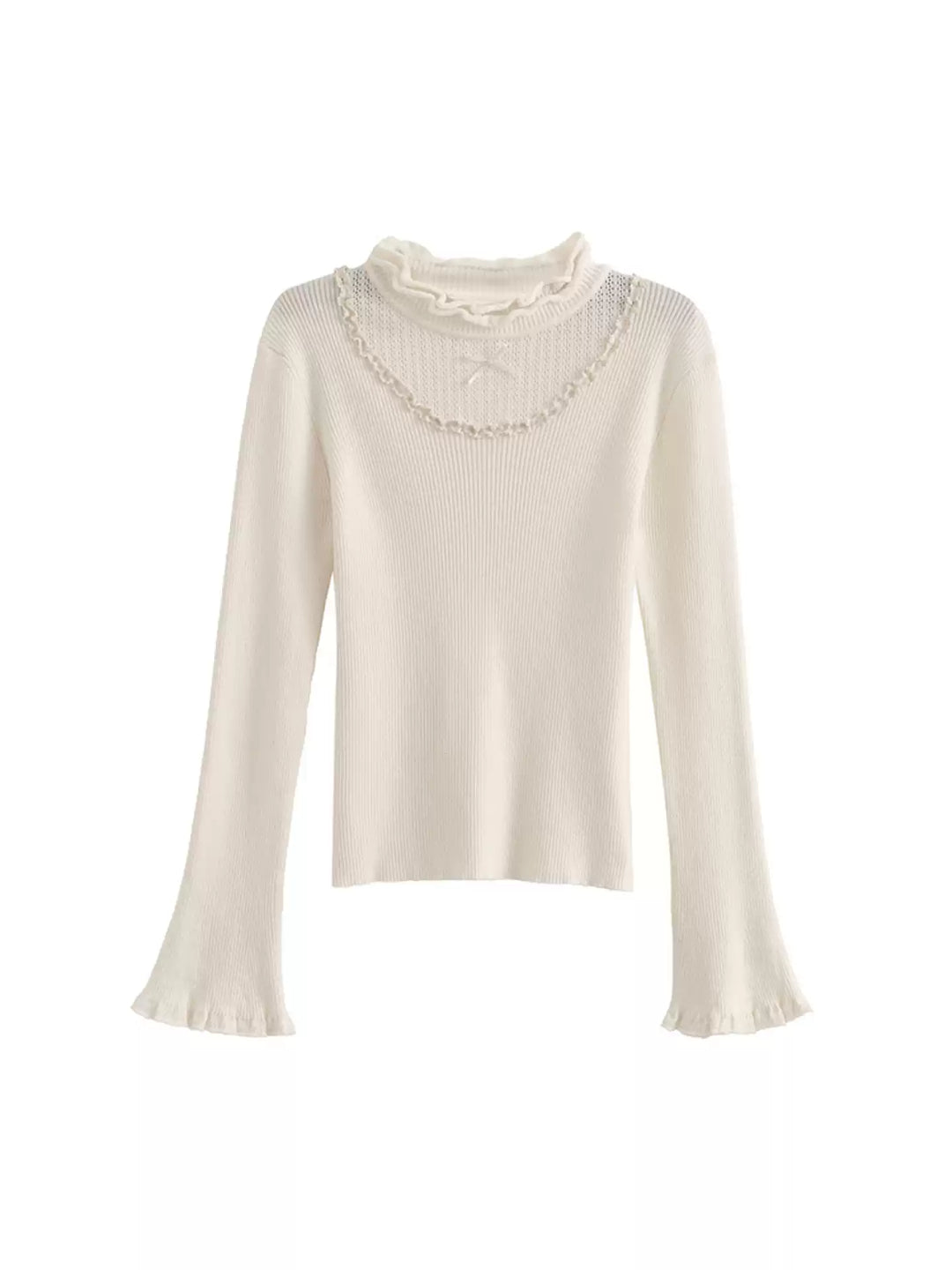 Milk Frost Ribbed Base Top