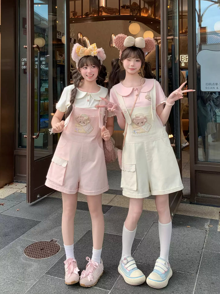 Bakery Bear Doll Collar Tops-Tops-ntbhshop