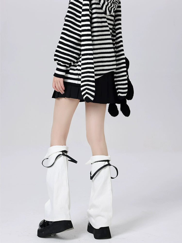 Polo Collar Belt Leg Warmers-ntbhshop
