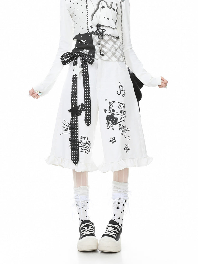 Melody Kitty Culotte Shorts-Bottoms-ntbhshop