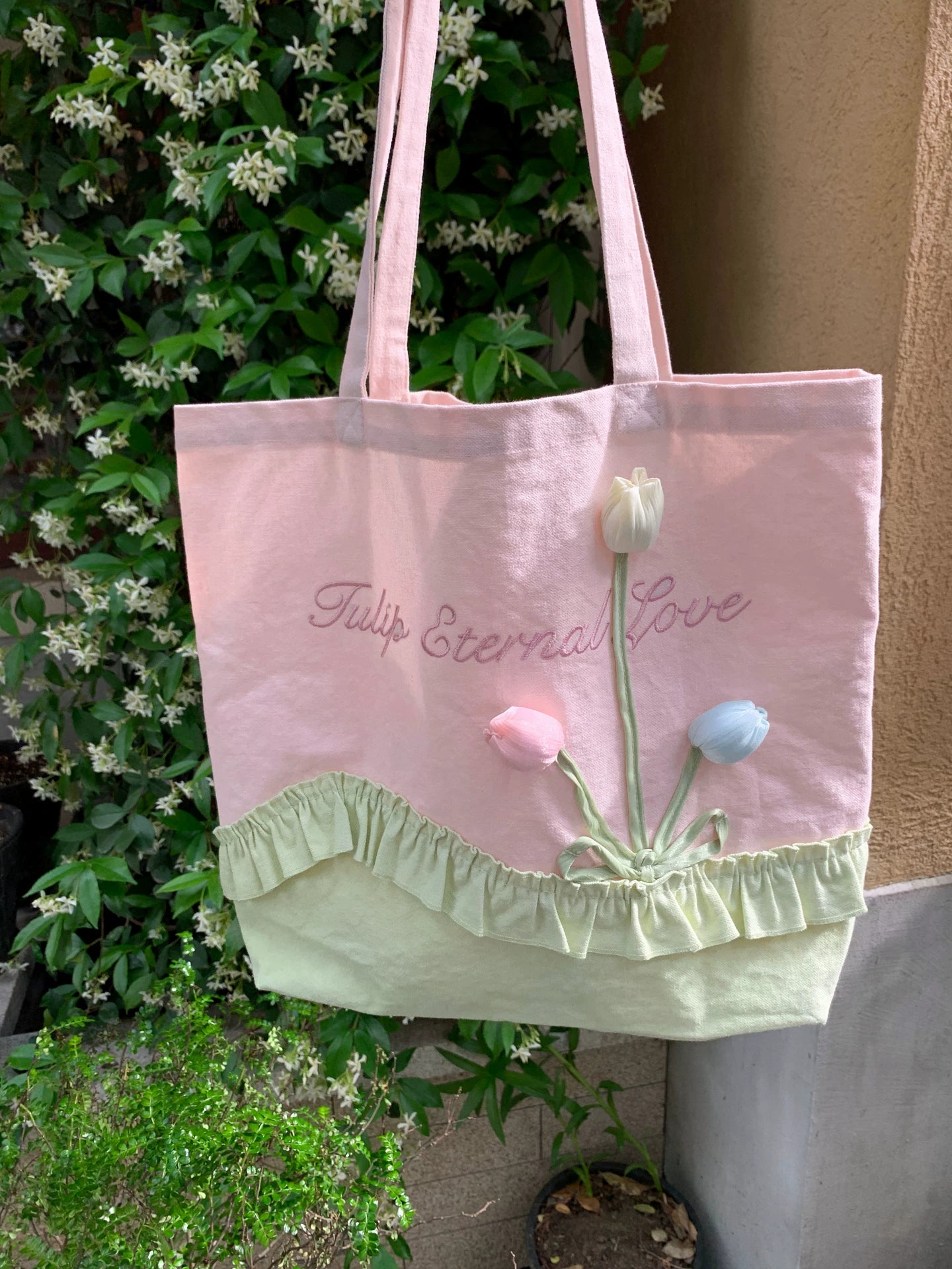 Tulip Bloom Canvas Tote-Accessories-ntbhshop