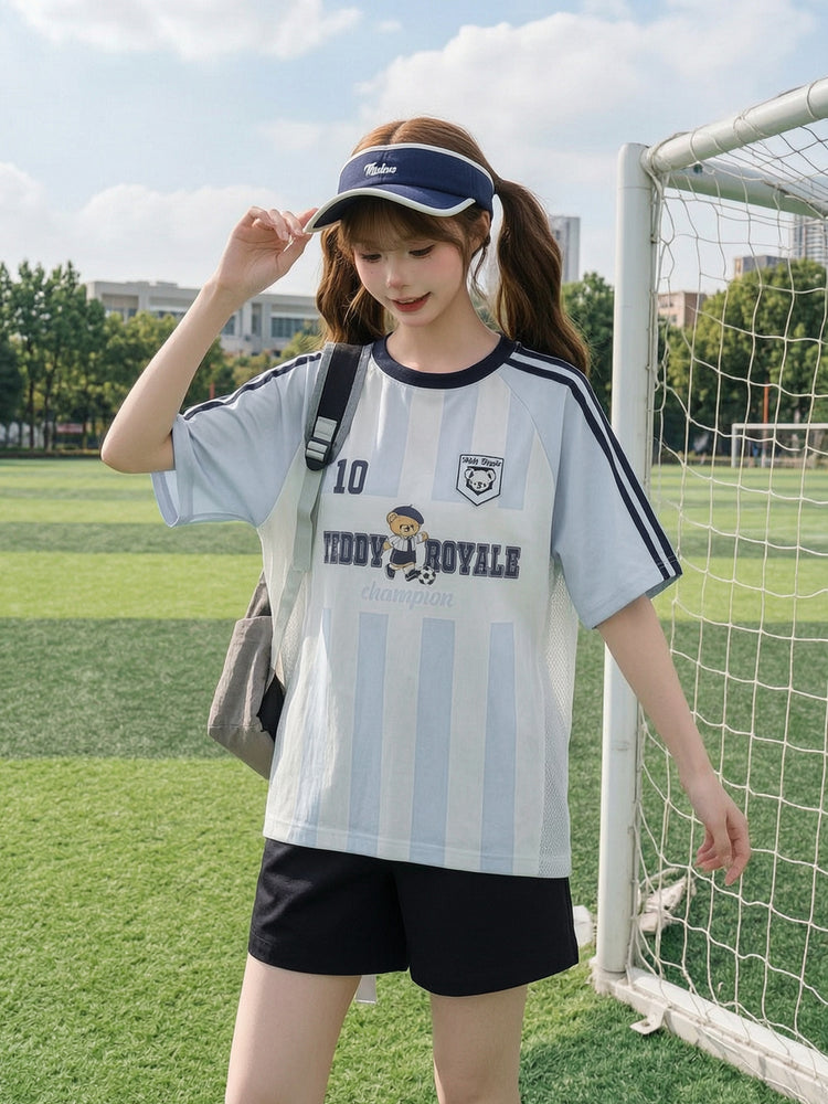 Teddy Royale Stripe Jersey-Tops-ntbhshop