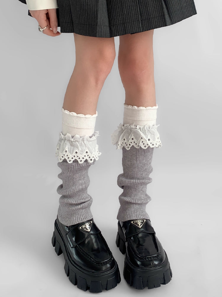 Cream Puff Lace Leg Warmers & Socks-ntbhshop