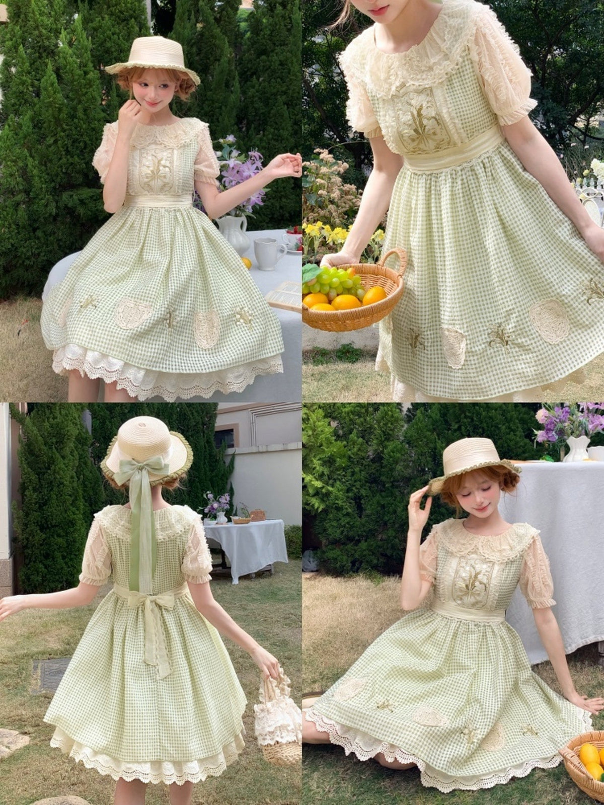 May Lily Gingham Cottage Dress-Dresses-ntbhshop