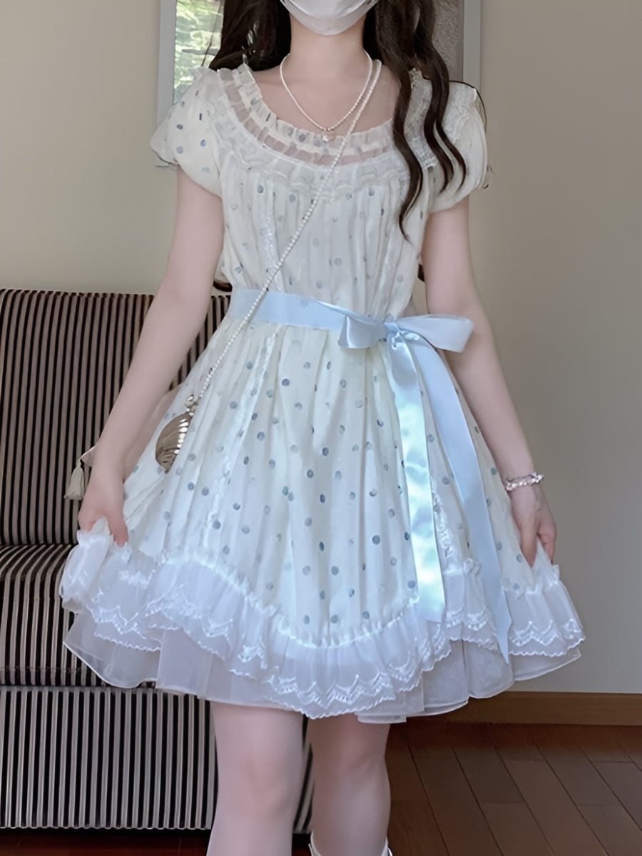 Sugar Dot Ribbon Dresses-Dresses-ntbhshop