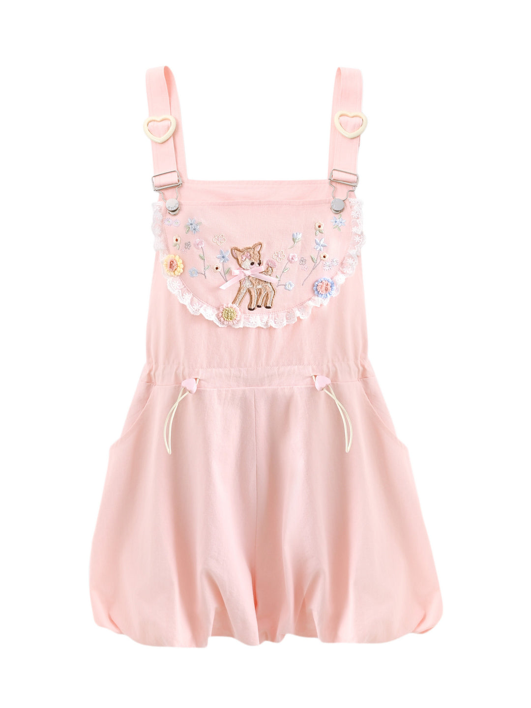 Dear Bambi Bubble Overall Shorts-Bottoms-ntbhshop