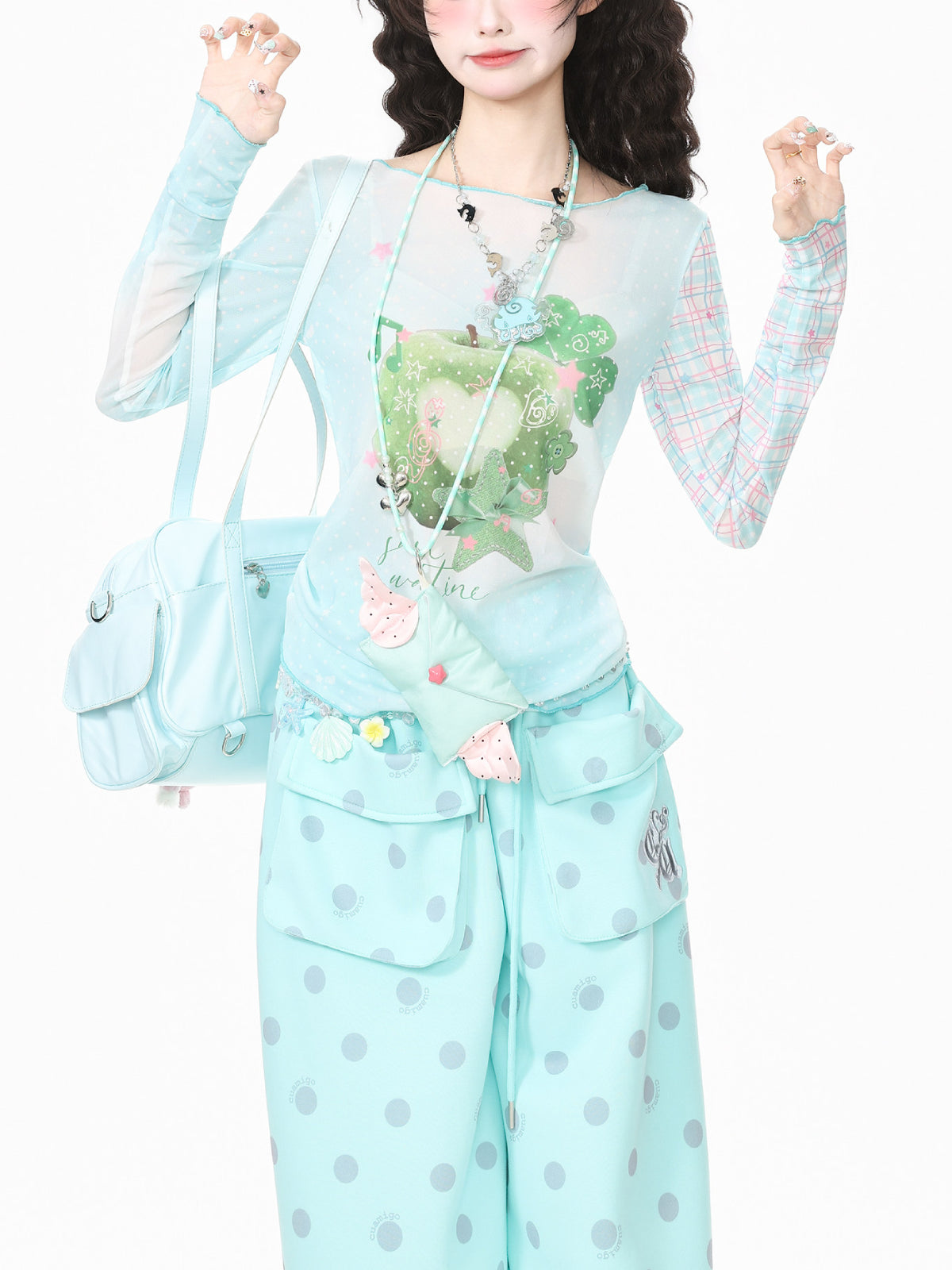 Apple Soda Mesh Tops-Tops-ntbhshop