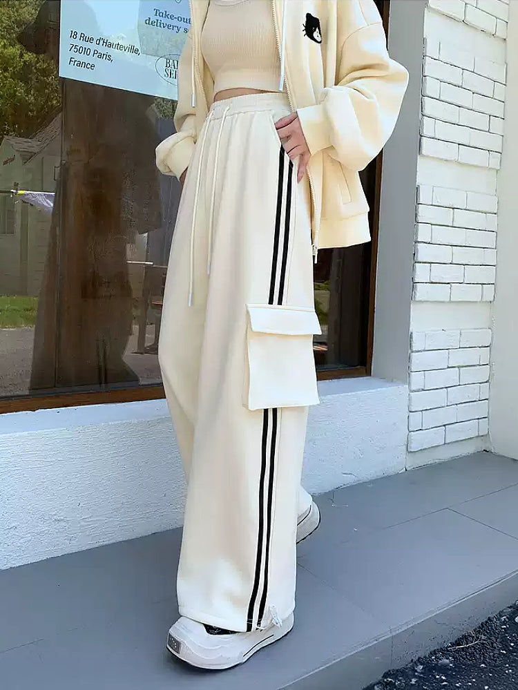 Milk Cat Cloudy Hooded Jacket & Sweatpants-Sets-ntbhshop