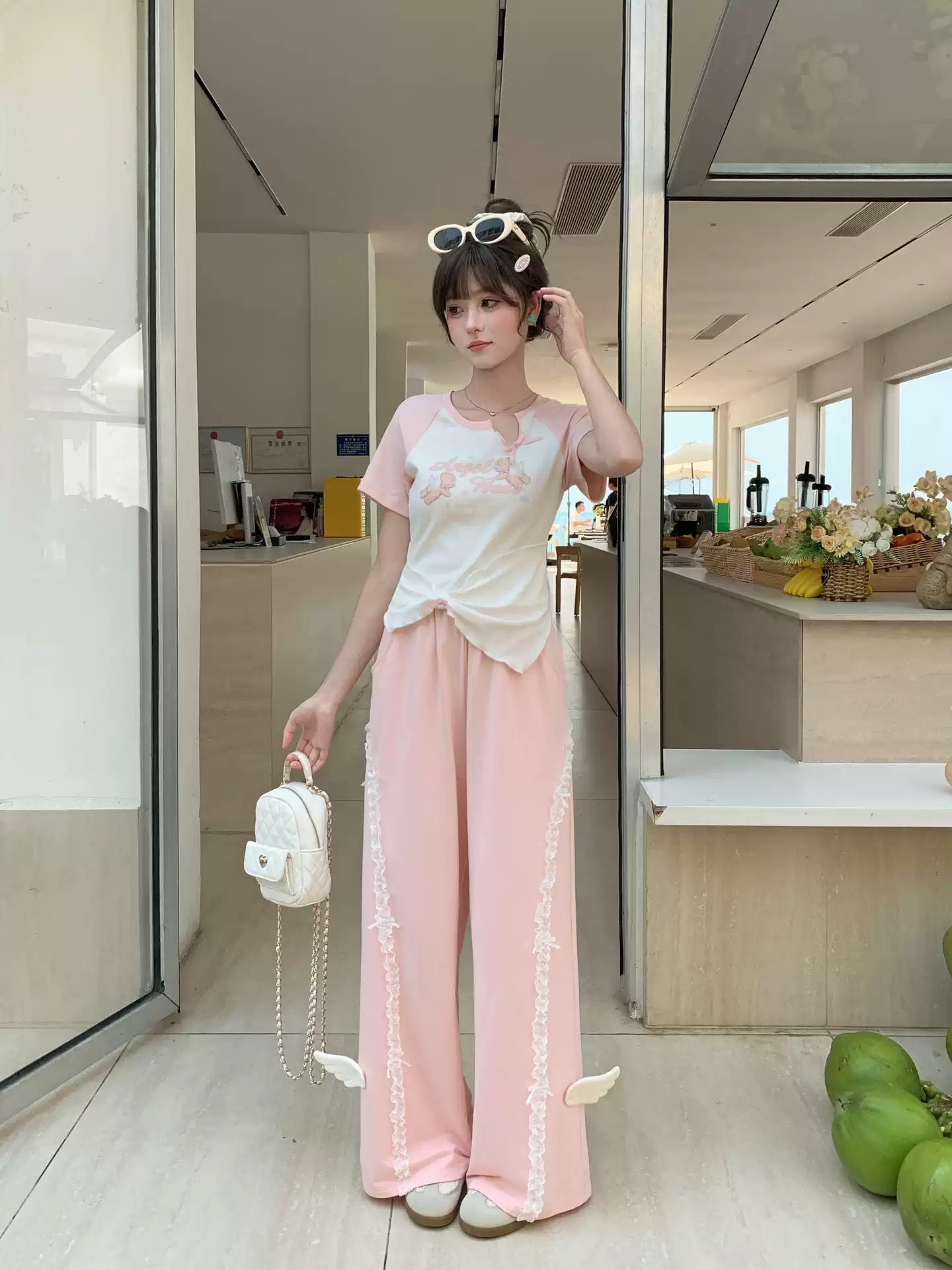 Angel Bear Twist Tees-Tops-ntbhshop