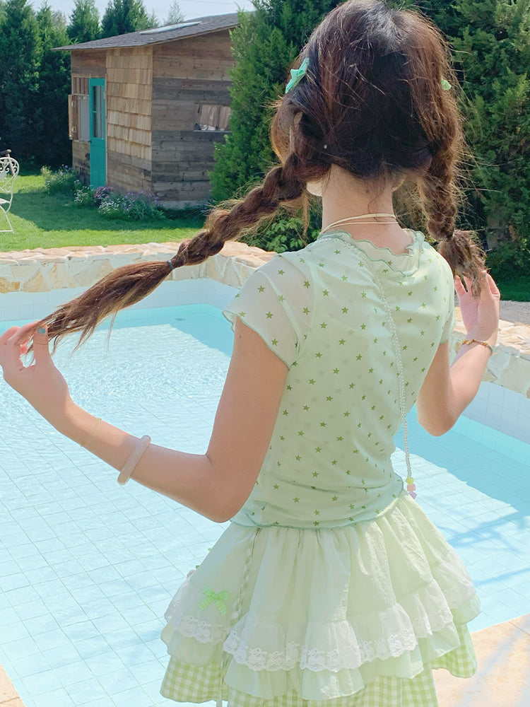 Apple Pop Mesh Tops-Tops-ntbhshop