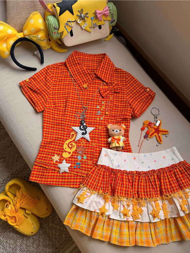 Bear Beat Plaid Shirts-Tops-ntbhshop