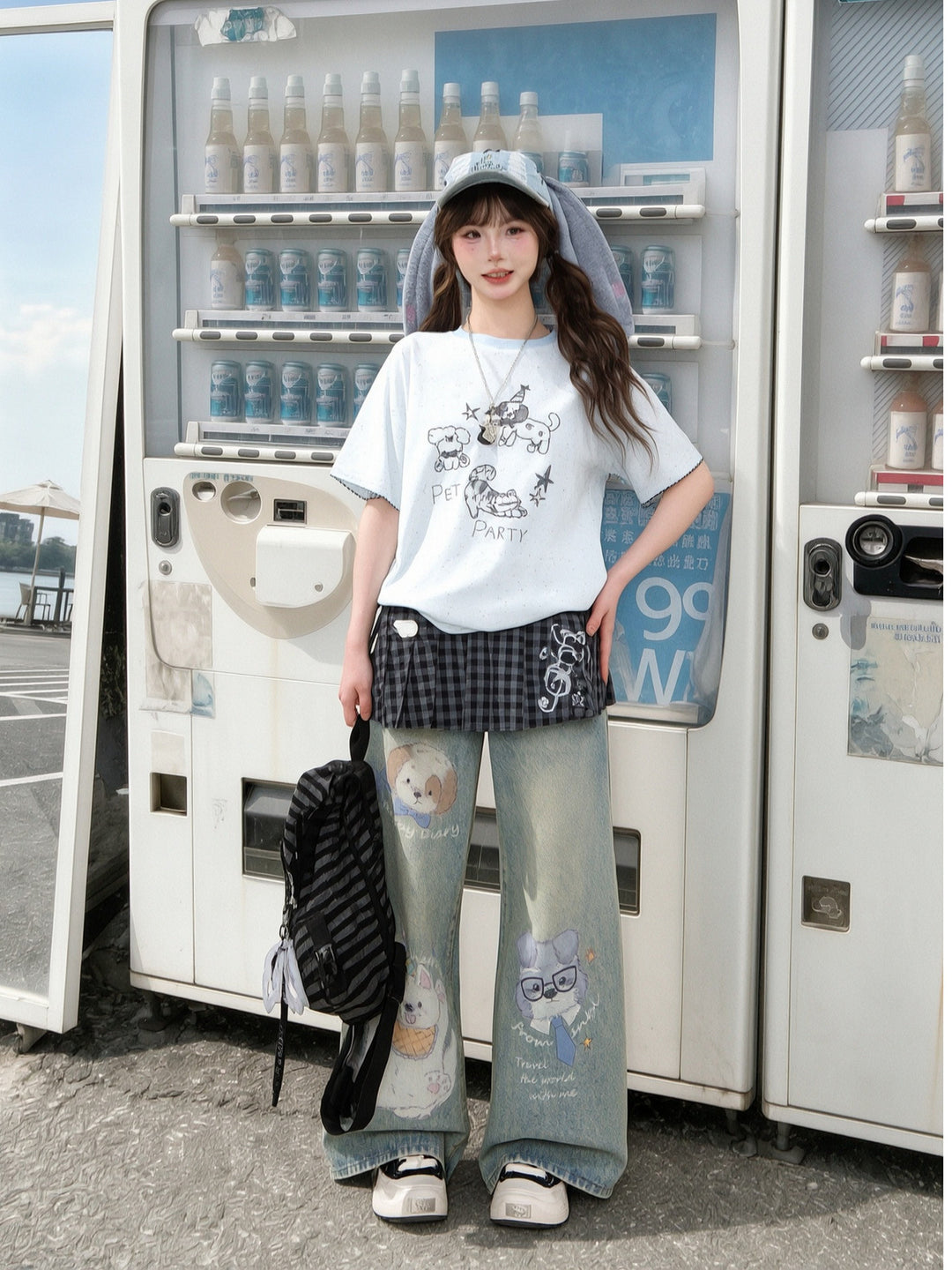Puppy Diary Wide Jeans-Bottoms-ntbhshop