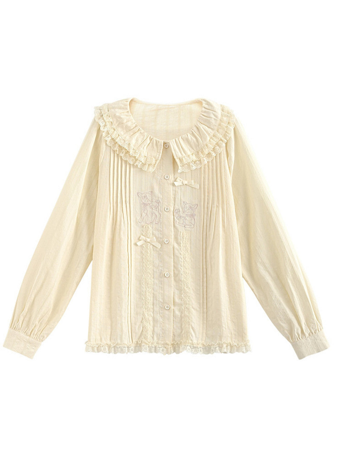 Dear Bambi Lace Blouse-Tops-ntbhshop