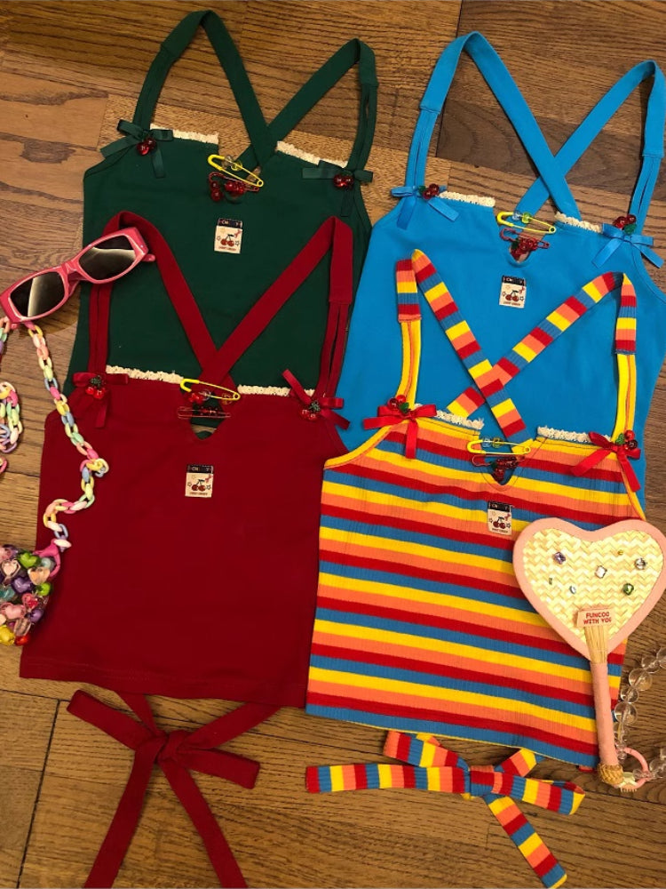 Lollipop Bow Tie-Back Camisoles-ntbhshop