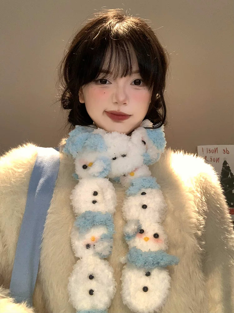 Snowman Cloud Plush Scarves-ntbhshop