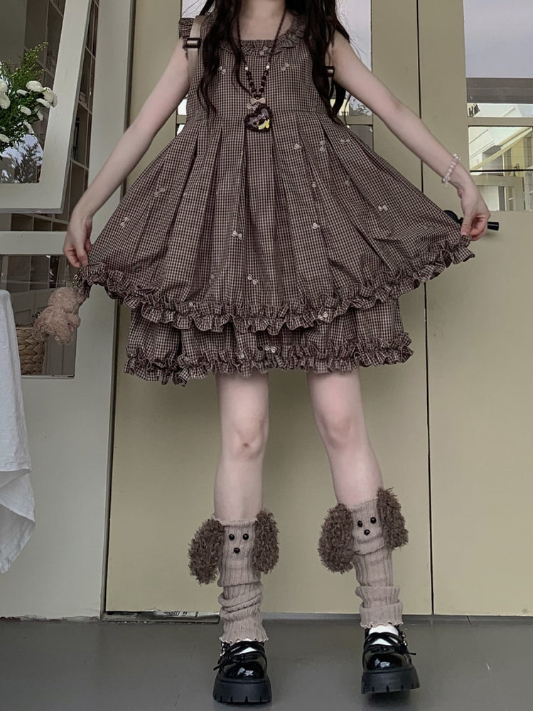Cookie Crumb Gingham Dress-Dresses-ntbhshop