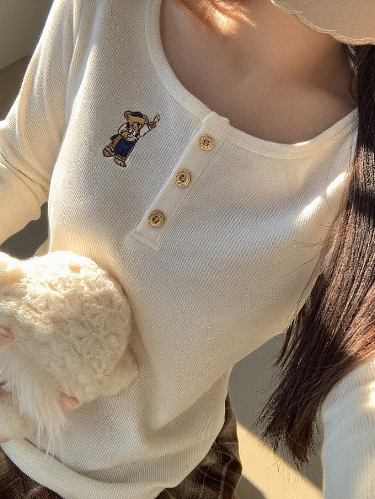 Morning Class Teddy Everyday Base Tee-Tops-ntbhshop