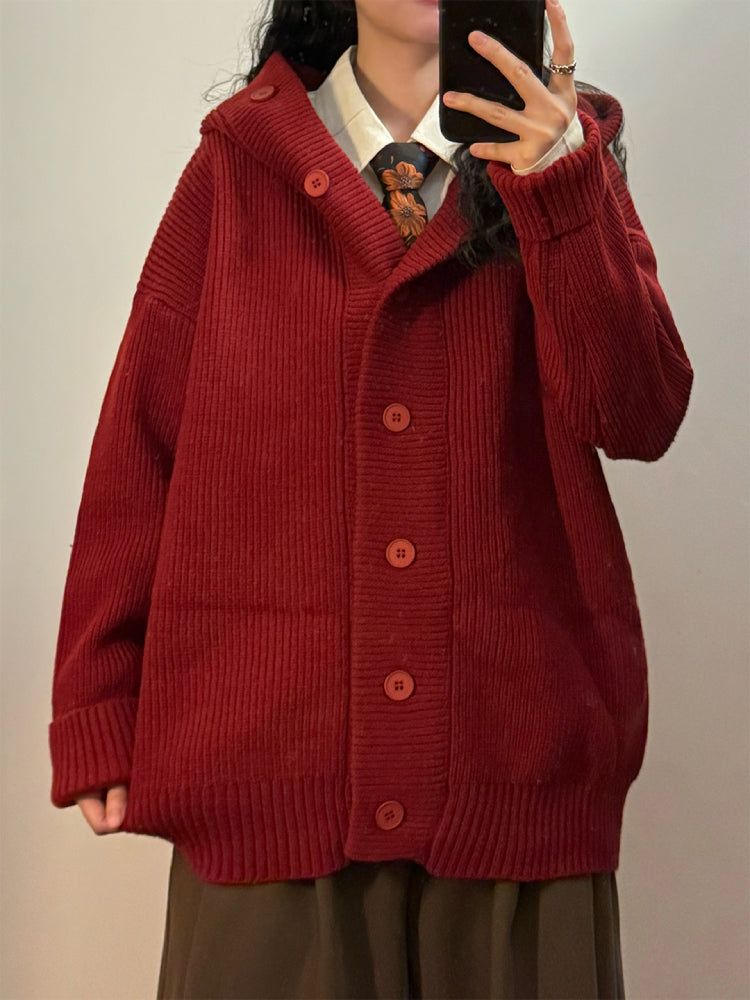 Autumn Hearth Academia Knit Hoodies-ntbhshop