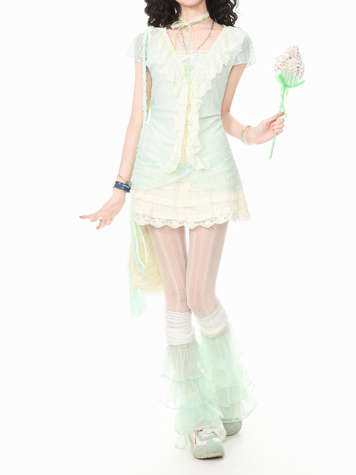 Vanilla Mint Blouse & Skirt-Sets-ntbhshop