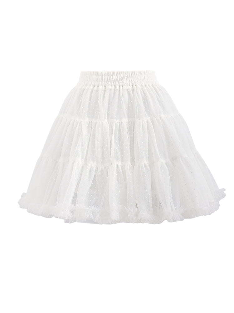 Swiss Dot Tulle Skirt-Bottoms-ntbhshop