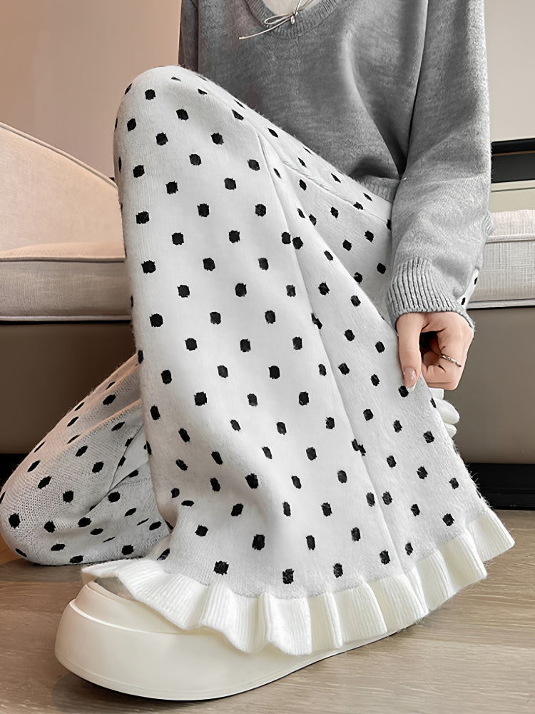 Mochi Dot Flare Pants - ntbhshop