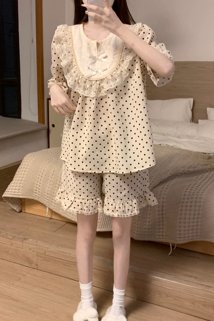 Sweet Dot Palace Pajama Sets-ntbhshop