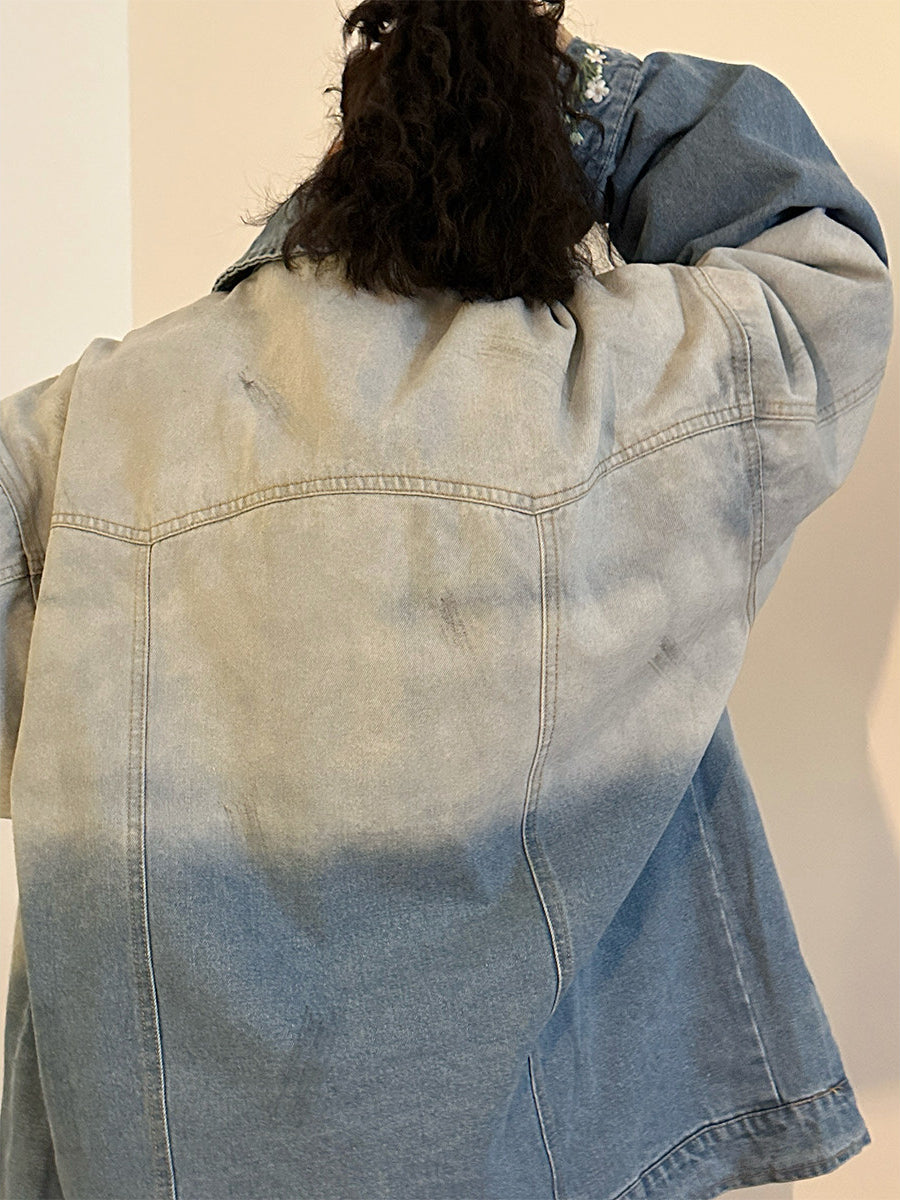 Bloom Dust Denim Jacket-Outerwear-ntbhshop