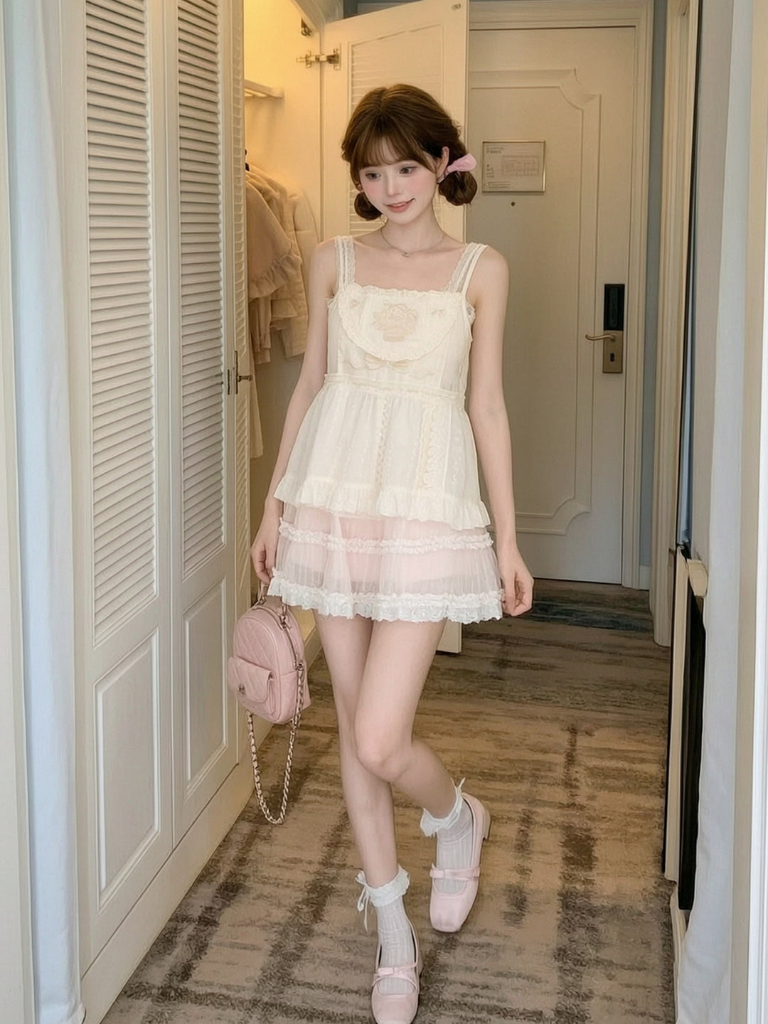 Rose Lace Cami Top-Tops-ntbhshop