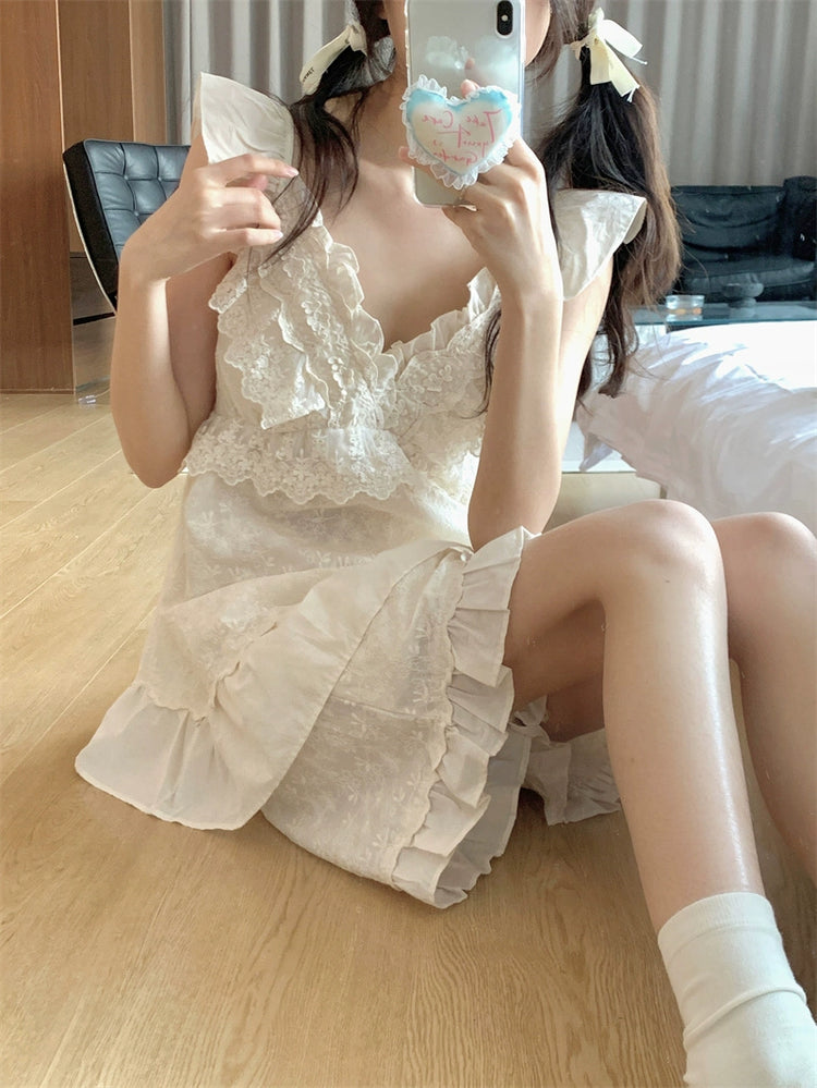 Dreamy Court Lace Pajama Set & Nightdress-ntbhshop