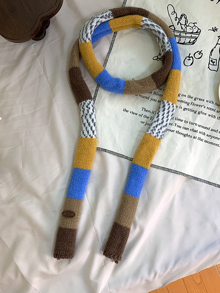 Library Afternoon Patch Knit Wraps-ntbhshop