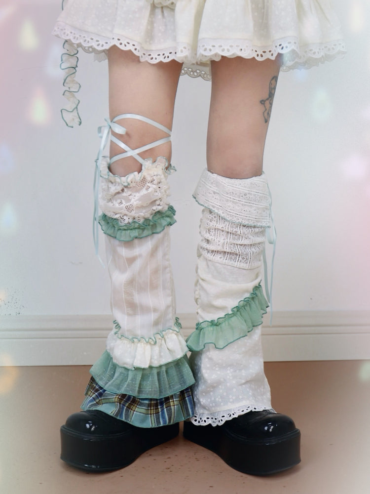 Yabi Dream Asymmetrical Leg Warmers-ntbhshop