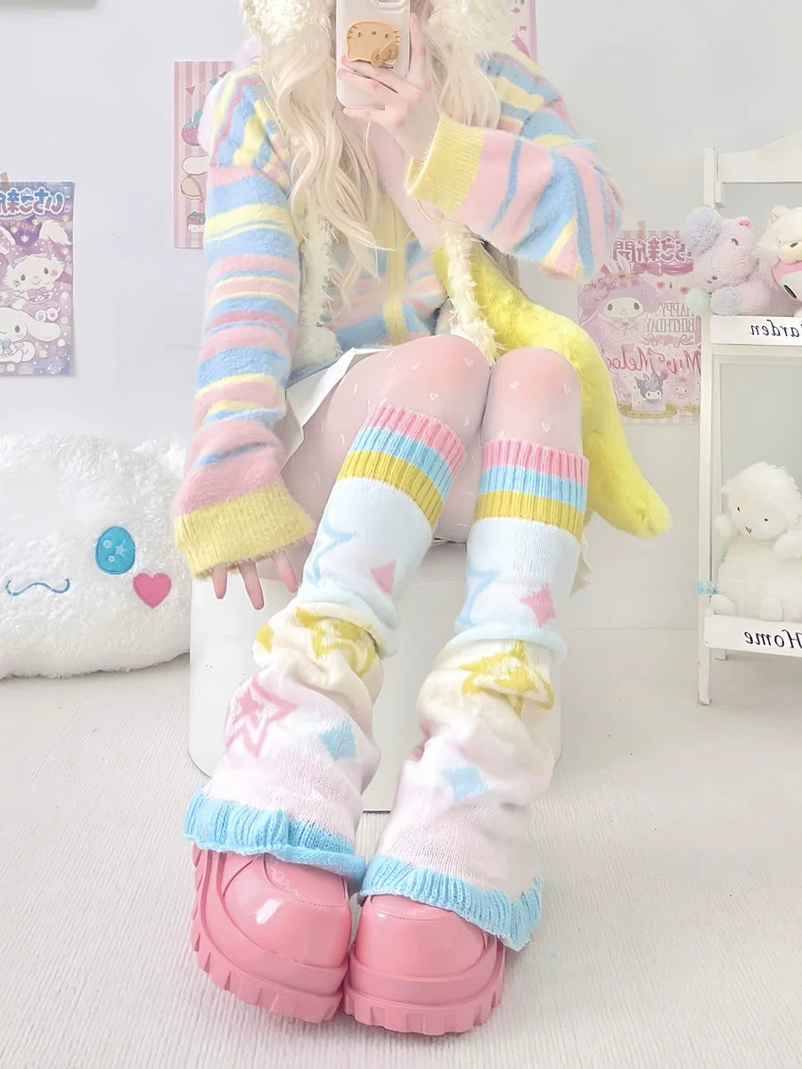 Candy Nova Flare Knit Leg Warmers-ntbhshop