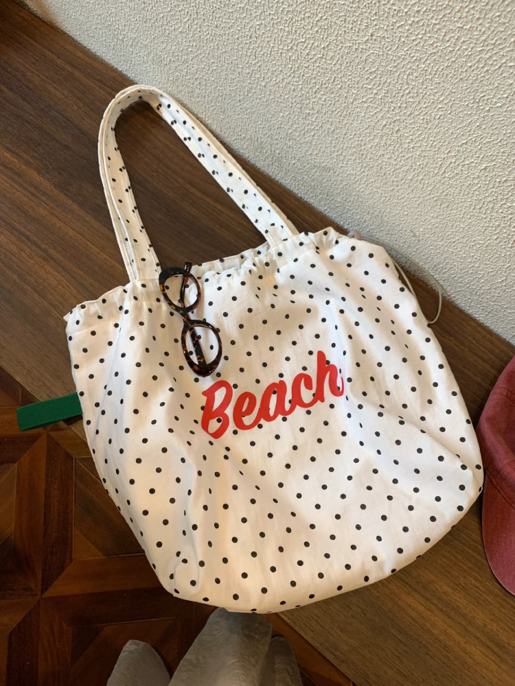 Cottage Dot Dream Drawstring Tote-ntbhshop