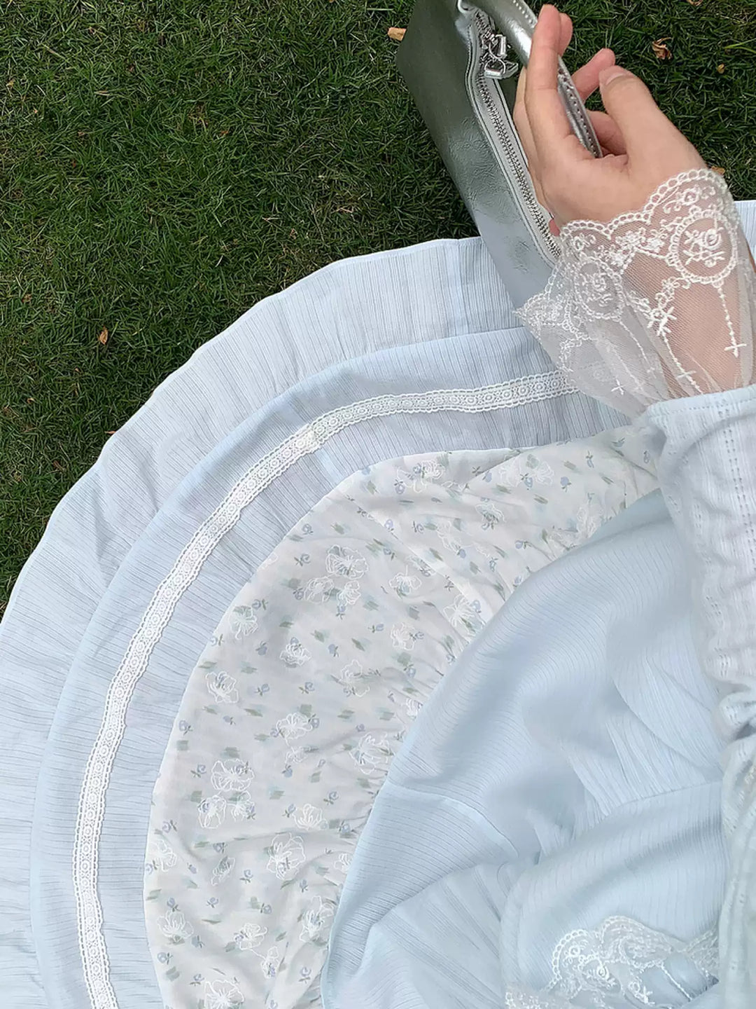 Cloud Garden Patchwork Skirt-Bottoms-ntbhshop