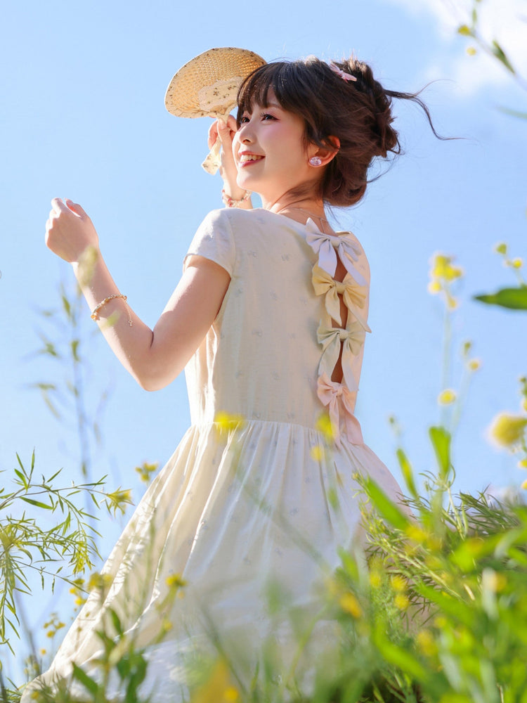 Pastel Ribbon Garden Dress-Dresses-ntbhshop