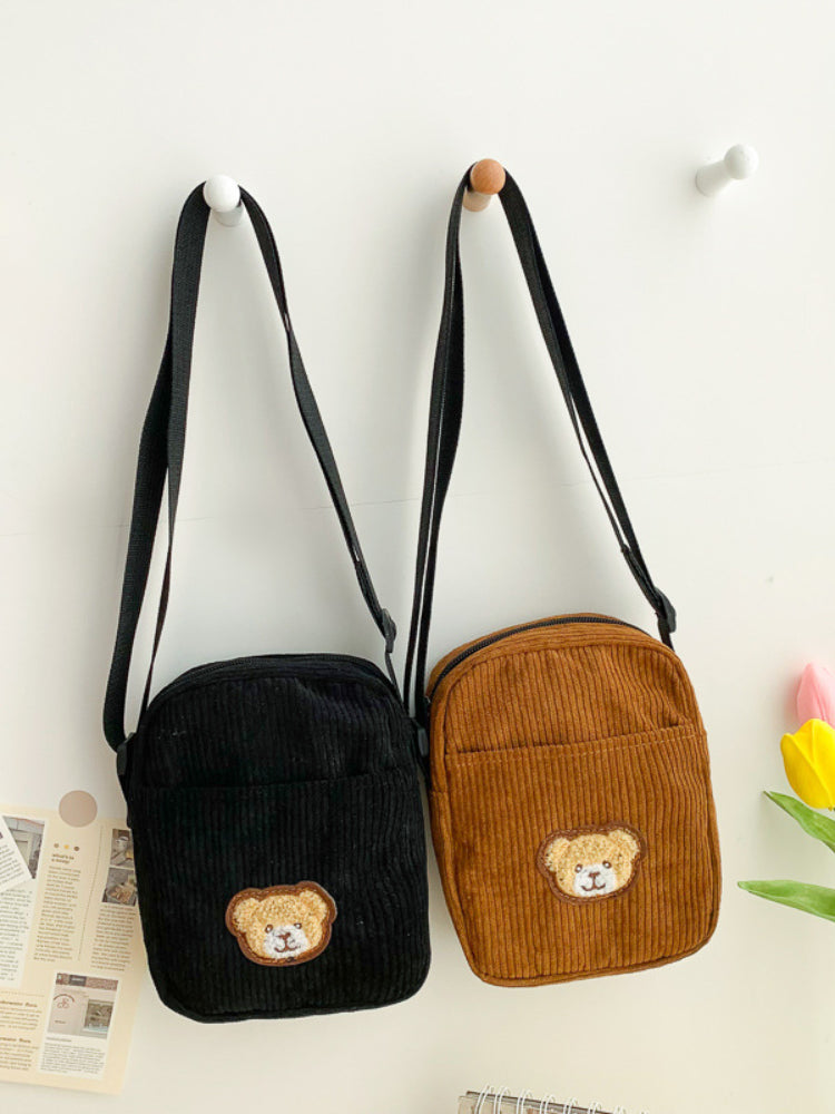 Brown Bear Corduroy Bags-ntbhshop