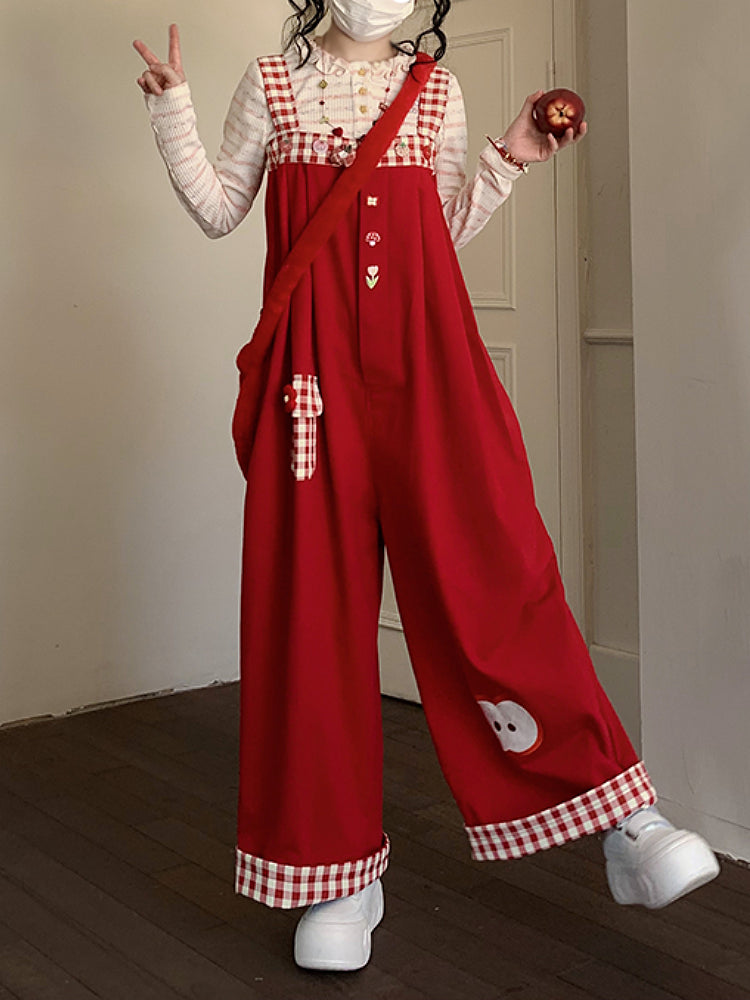 Whimsy Adventure Plaid Overall Pants-ntbhshop